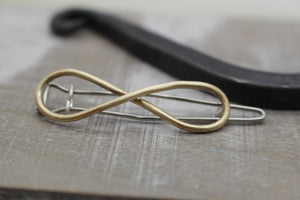 Petite Brass Infinity Barrette