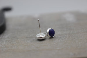 Blue Lapis Earrings - 6mm studs
