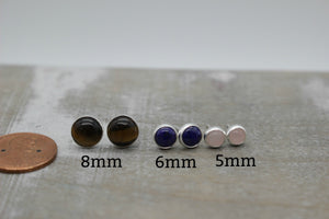 Blue Lapis Earrings - 6mm studs