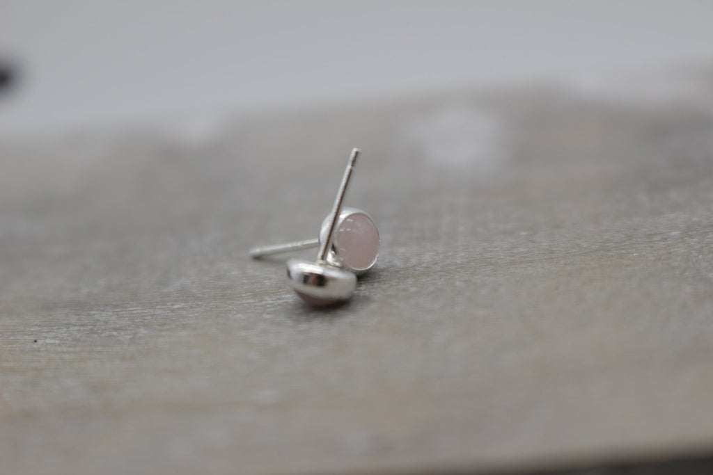 Rose Quartz Studs - 5mm