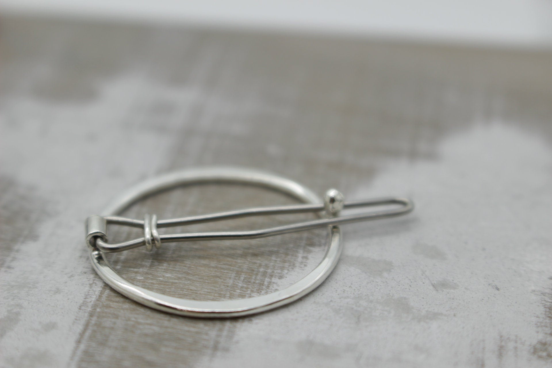 Sterling circle barrette