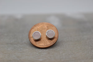 Rose Quartz Studs - 5mm