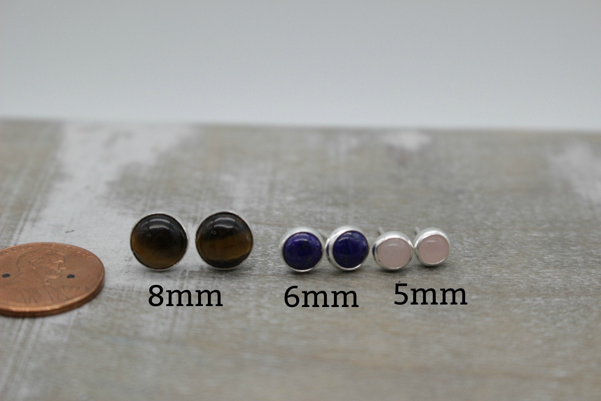 Rose Quartz Studs - 5mm