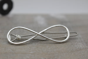 Medium Sterling Silver Infinity Barrette