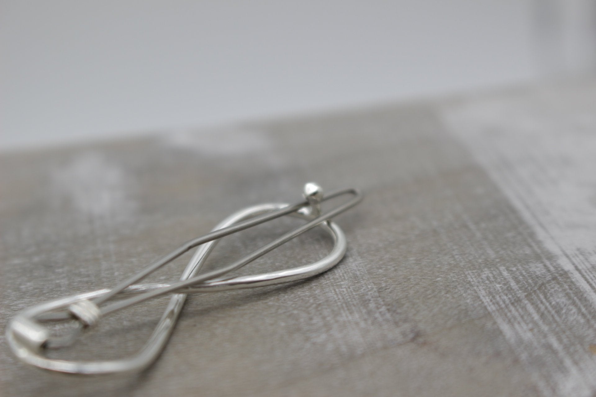 Medium Sterling Silver Infinity Barrette