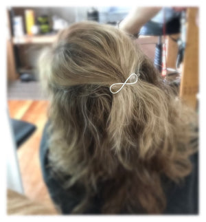 Medium Sterling Silver Infinity Barrette