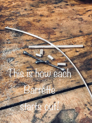Small Gold barrette - Petite golden brass barrette - gift for her - small barrette - hair jewelry - bangs