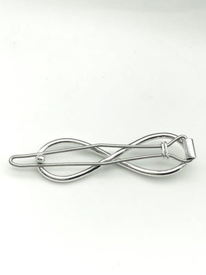 Small infinity barrette - Petite sterling silver barrette - gift for her - petite barrette - hair jewelry - bangs
