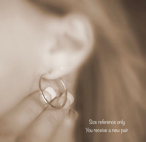 Simple Silver Hoop Earrings
