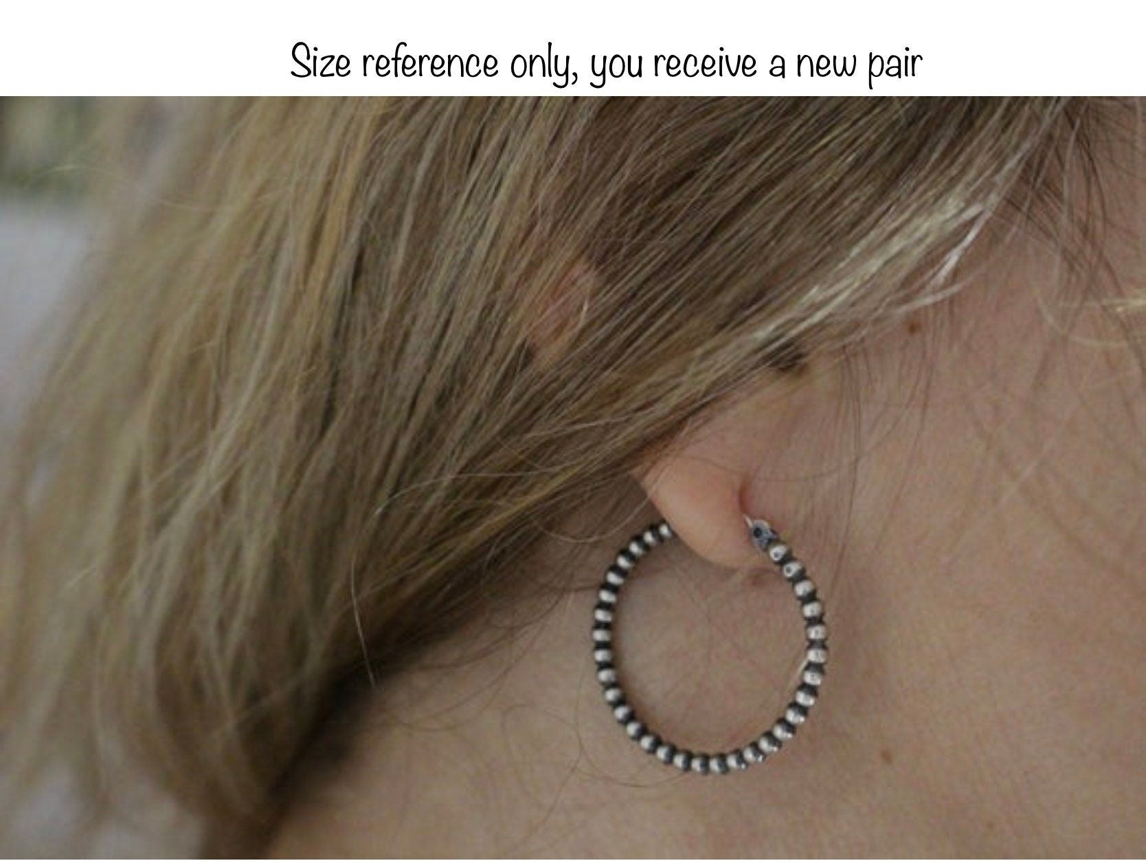 Twisted Hoop Earrings - Sterling silver rustic hoop earrings - one inch hoops - gift for her - boho - hoop earrings