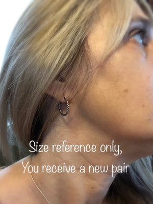 Medium Twisted Wire Hoop Earrings