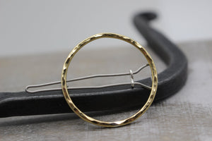 Small Gold barrette - Petite golden brass barrette - gift for her - small barrette - hair jewelry - bangs
