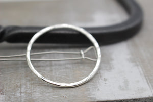 Small Silver hammered barrette - sterling silver barrette - gift for her - small barrette - hair jewelry - bangs