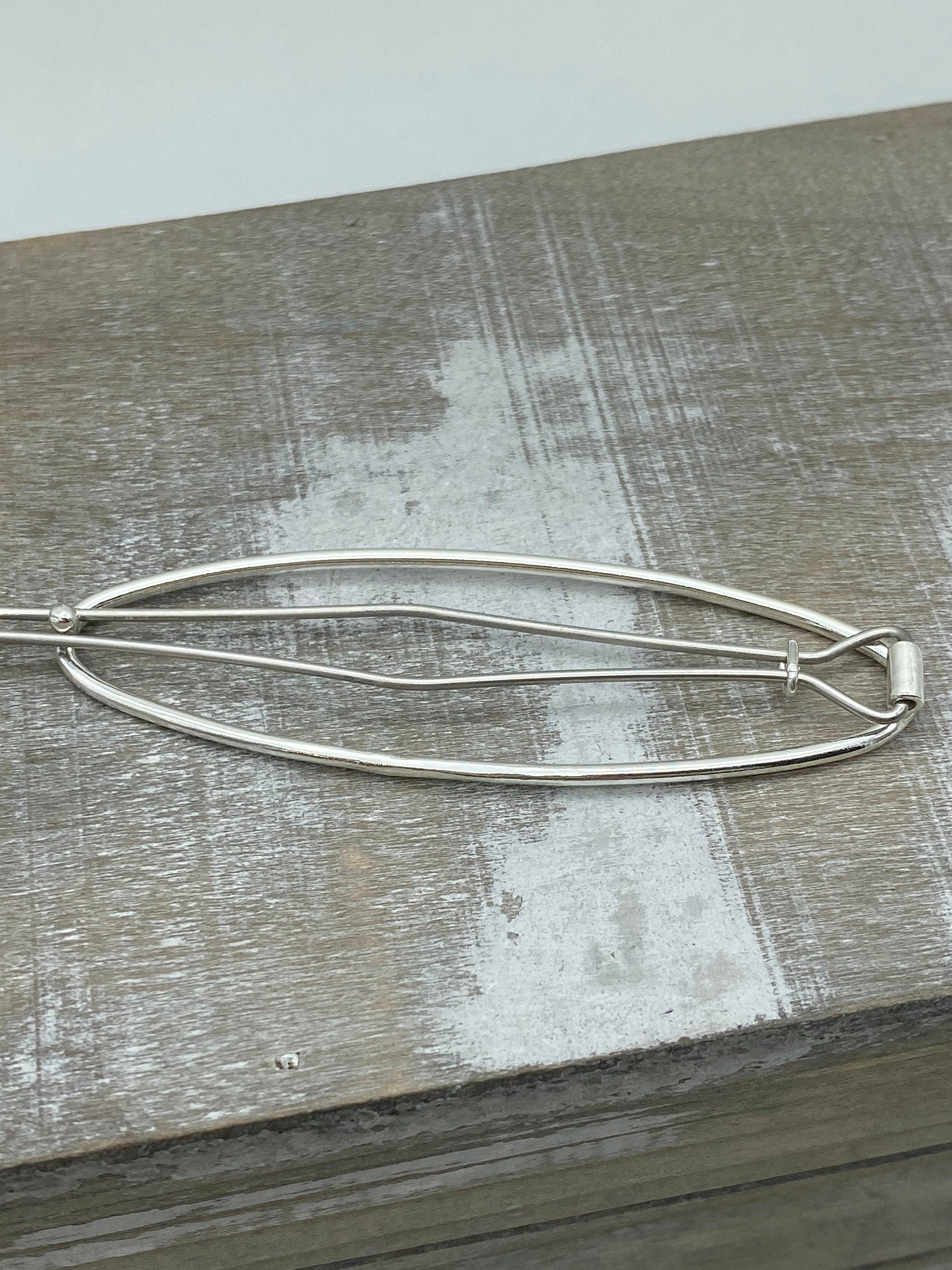 Medium Silver oval Barrette