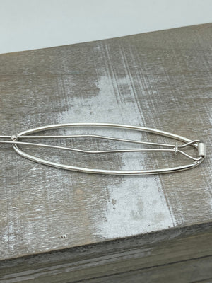 Medium Silver oval Barrette