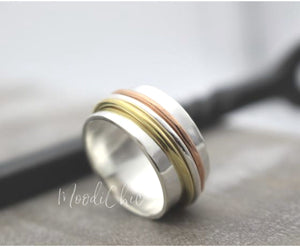 Mixed metal Spinner Ring