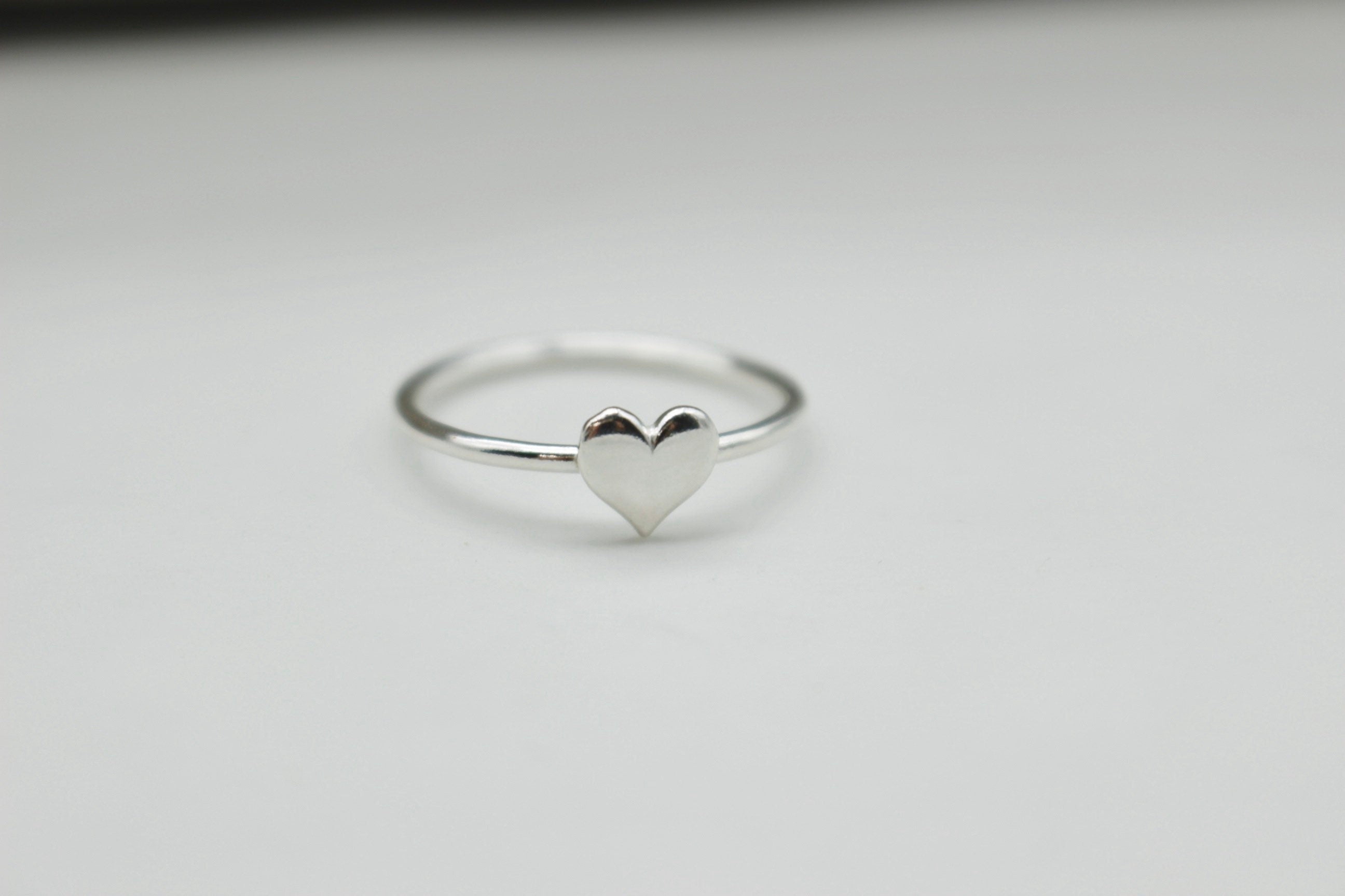 Sterling silver heart ring - Midi heart ring - gift for her - silver ring with heart - jewelry sale