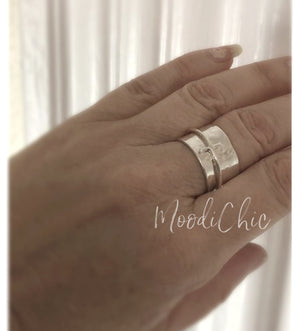 Spinner Ring with Cross - Sterling Silver Ring - Wide Band Ring - Christian Ring - Gift for her - Meditation Ring