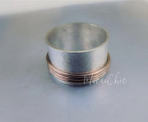 Sterling Silver Rose Gold Spinner Ring - Fiddle Ring - Push Gift - Meditation Jewelry - Yoga SR114