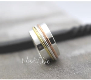 Mixed metal Spinner Ring
