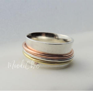 Mixed metal Spinner Ring