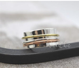 Mixed metal Spinner Ring