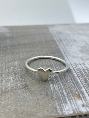 Sterling silver heart ring - Midi heart ring - gift for her - silver ring with heart - jewelry sale