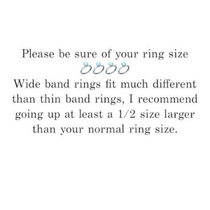 Silver Gold wide band Ring - Sterling Silver Meditation Ring - Gift for her - Spinner ring