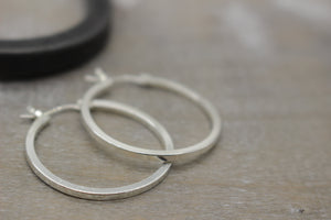 1” Square hoop earrings