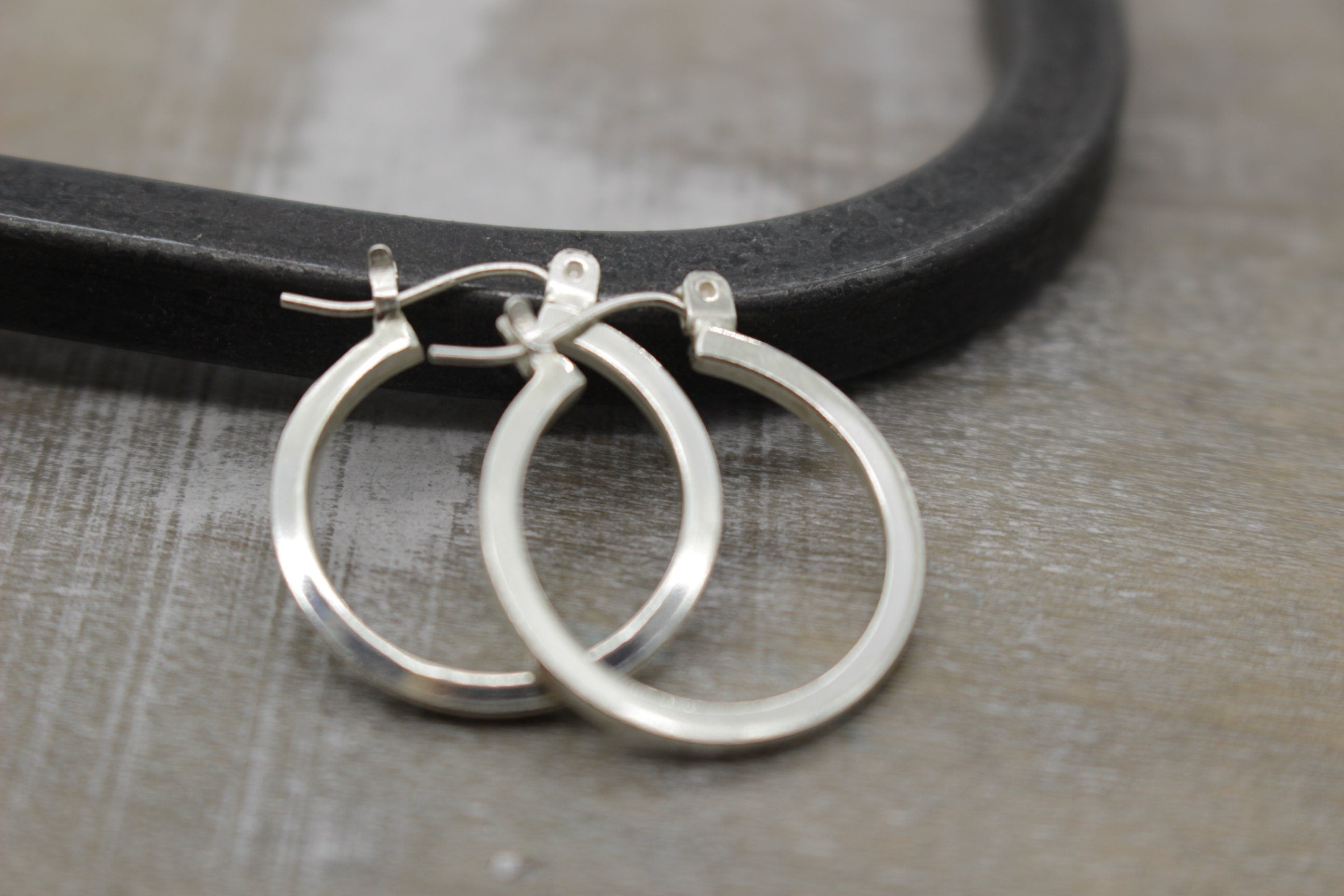 Petite square sterling silver hoop earrings - gifts for her - jewelry sale - minimalist hoops