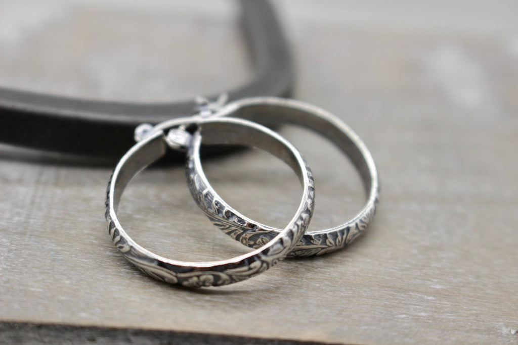 Patterned  Hoop Earrings