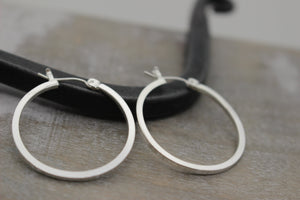1” Square hoop earrings