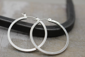 1” Square hoop earrings