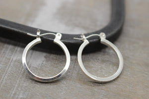 Petite square sterling silver hoop earrings - gifts for her - jewelry sale - minimalist hoops