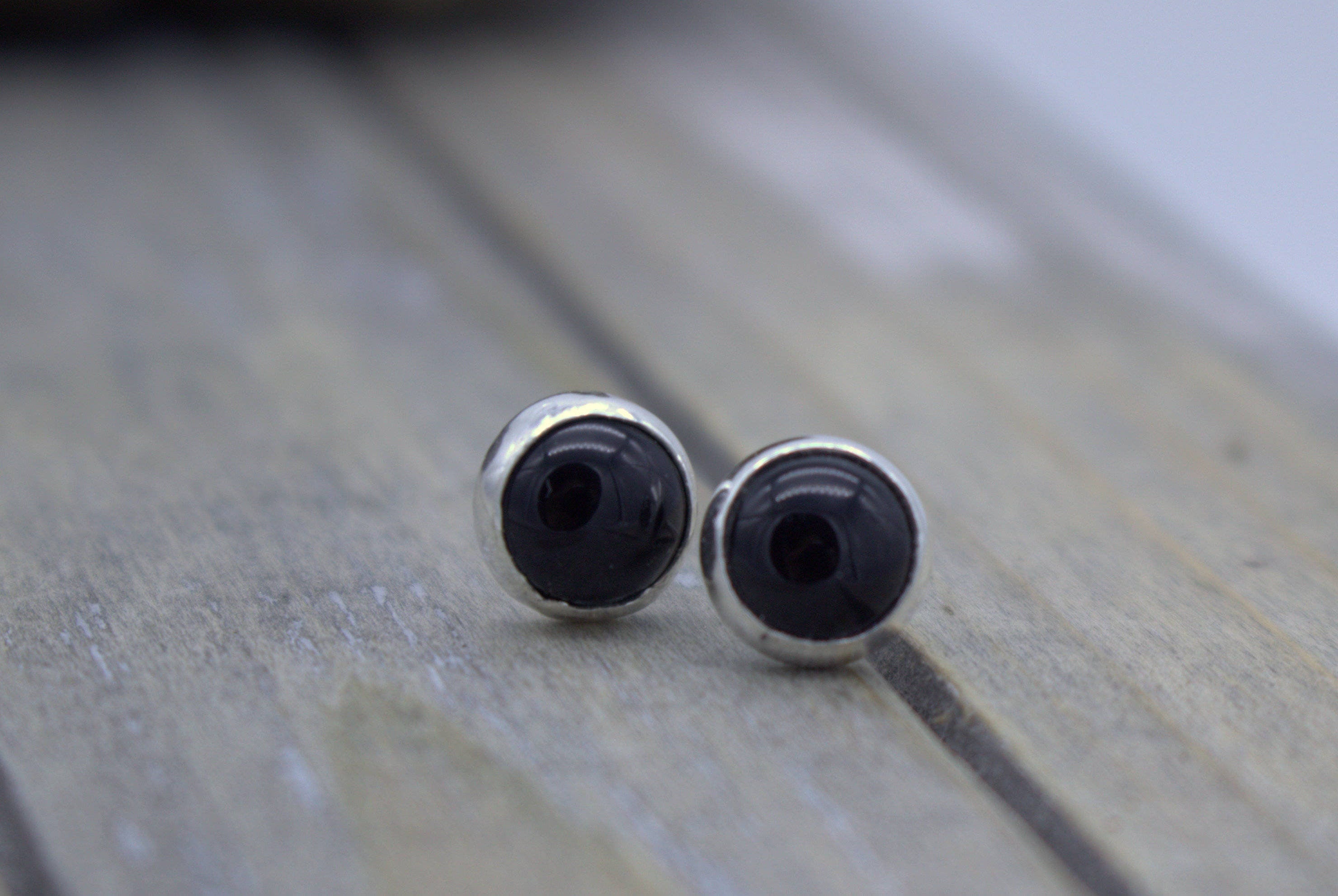 Onyx Post Earrings