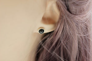 Black star post earrings
