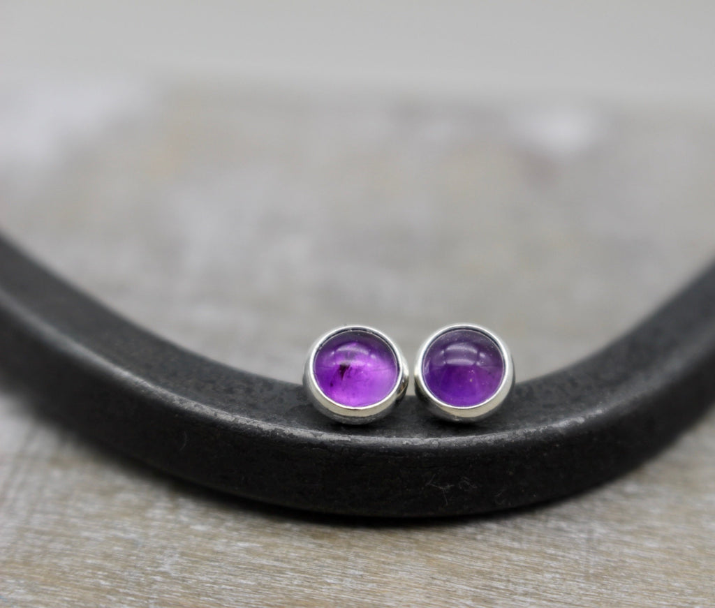 Amethyst 6mm Stud Earrings