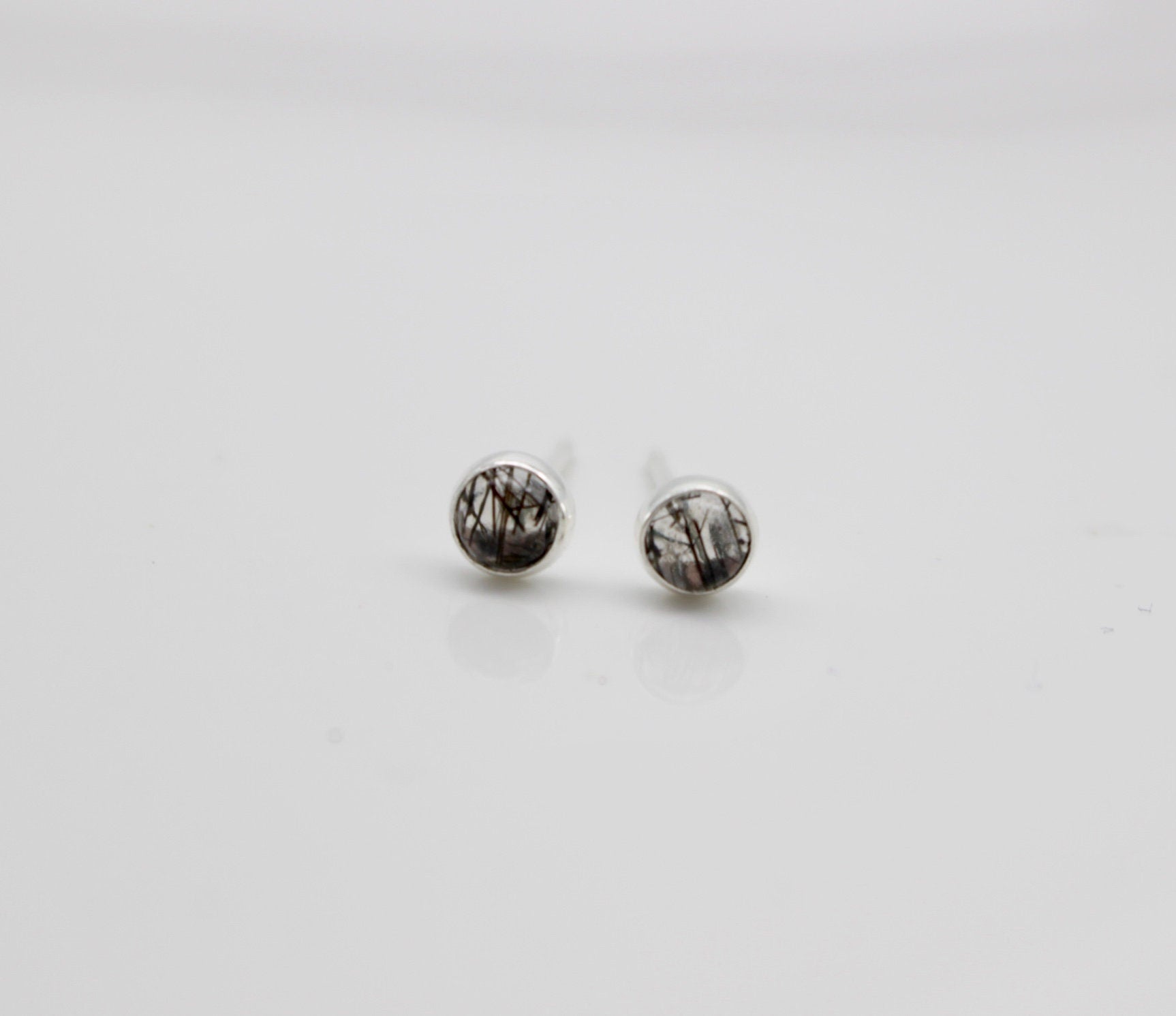 Black Rutilated Quartz Earrings