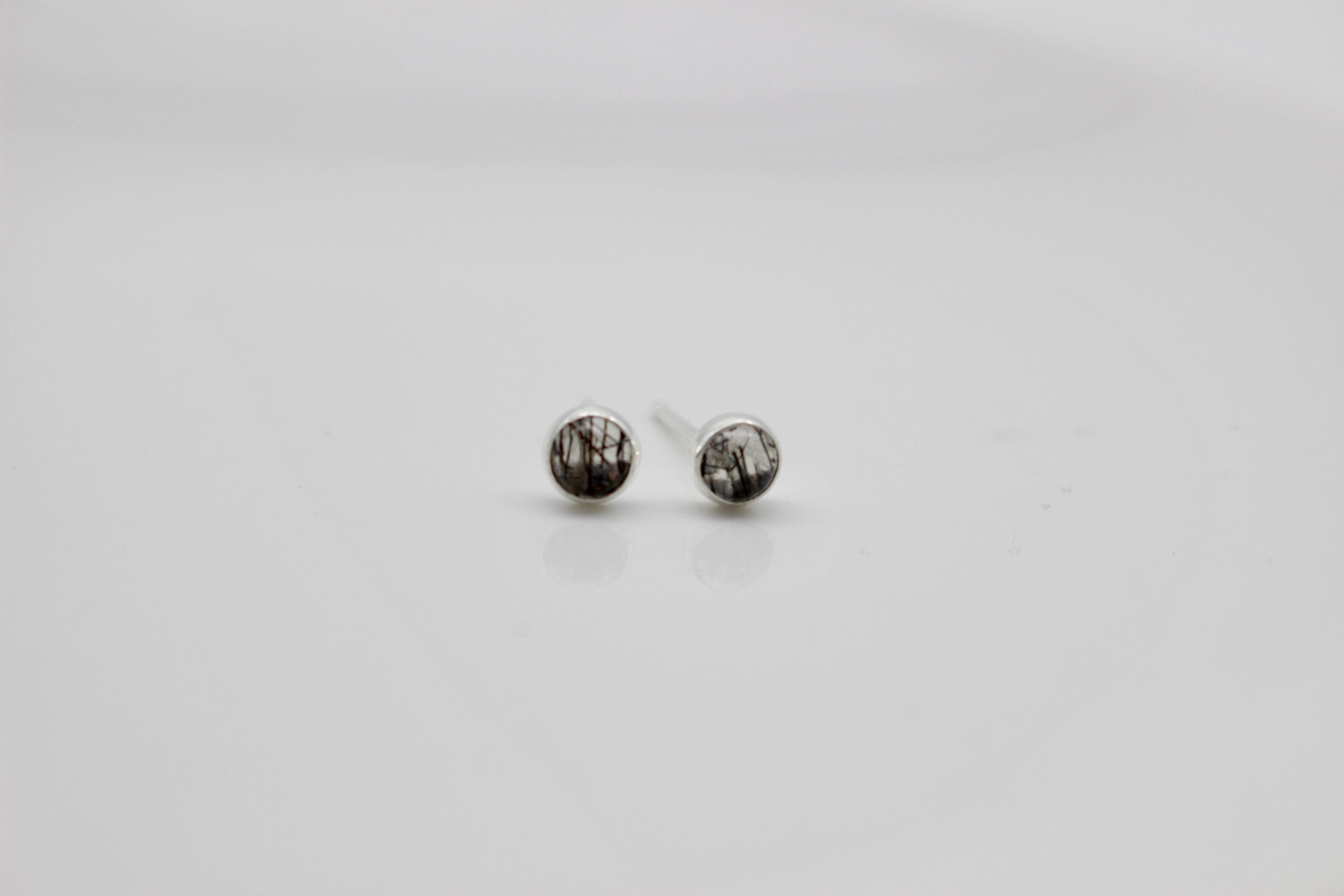 Black Rutilated Quartz Earrings