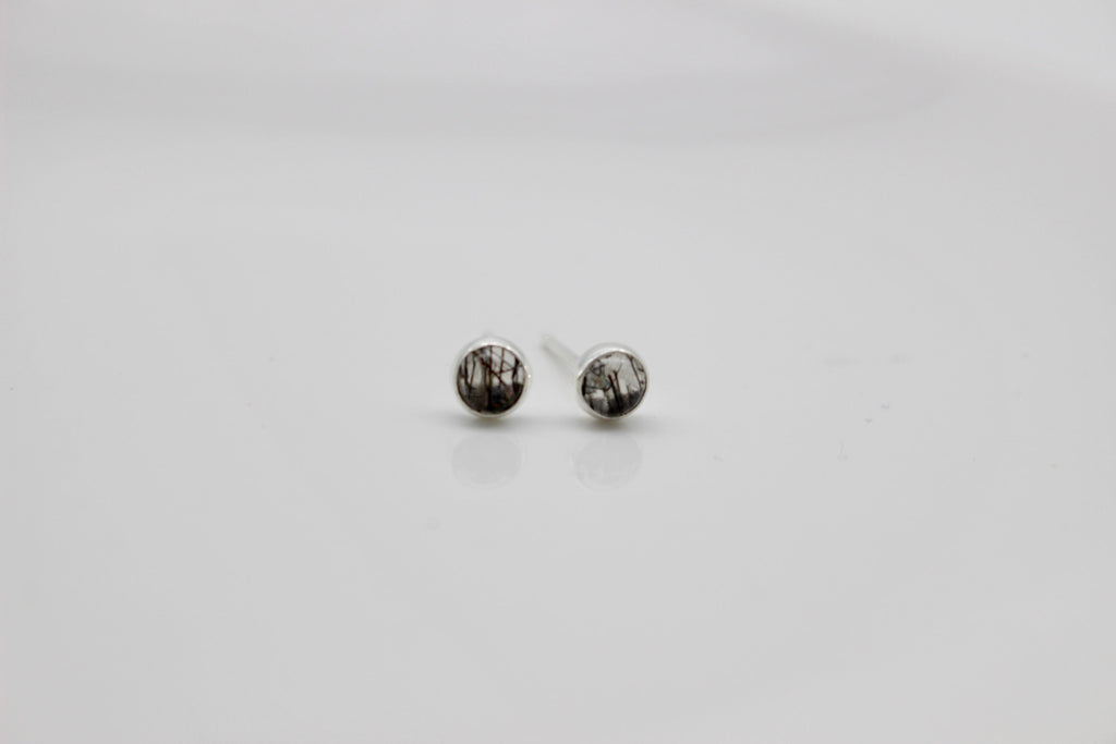 Black Rutilated Quartz Earrings