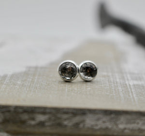 Black Rutilated Quartz Earrings -