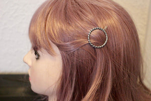 Small Silver beaded barrette - sterling silver barrette - gift for her - small barrette - hair jewelry - bangs