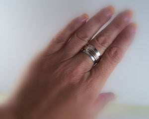 Gold Sterling Silver Spinner Ring