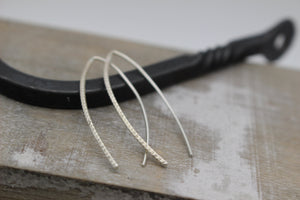 Sterling Silver Hairpin Hoop Earrings - Hoop Earrings - Silver Earrings - gift for her - jewelry sale