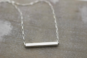 Sterling silver paperclip chain necklace