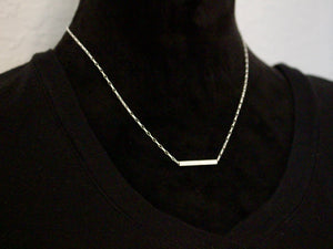 Sterling silver paperclip chain necklace