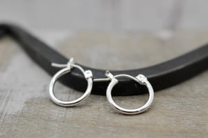 1/2 inch sterling silver hoop earrings