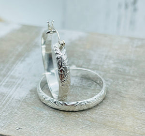 Patterned  Hoop Earrings
