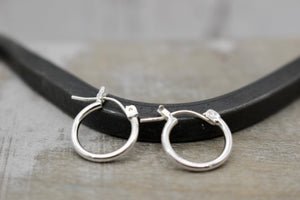 1/2 inch sterling silver hoop earrings
