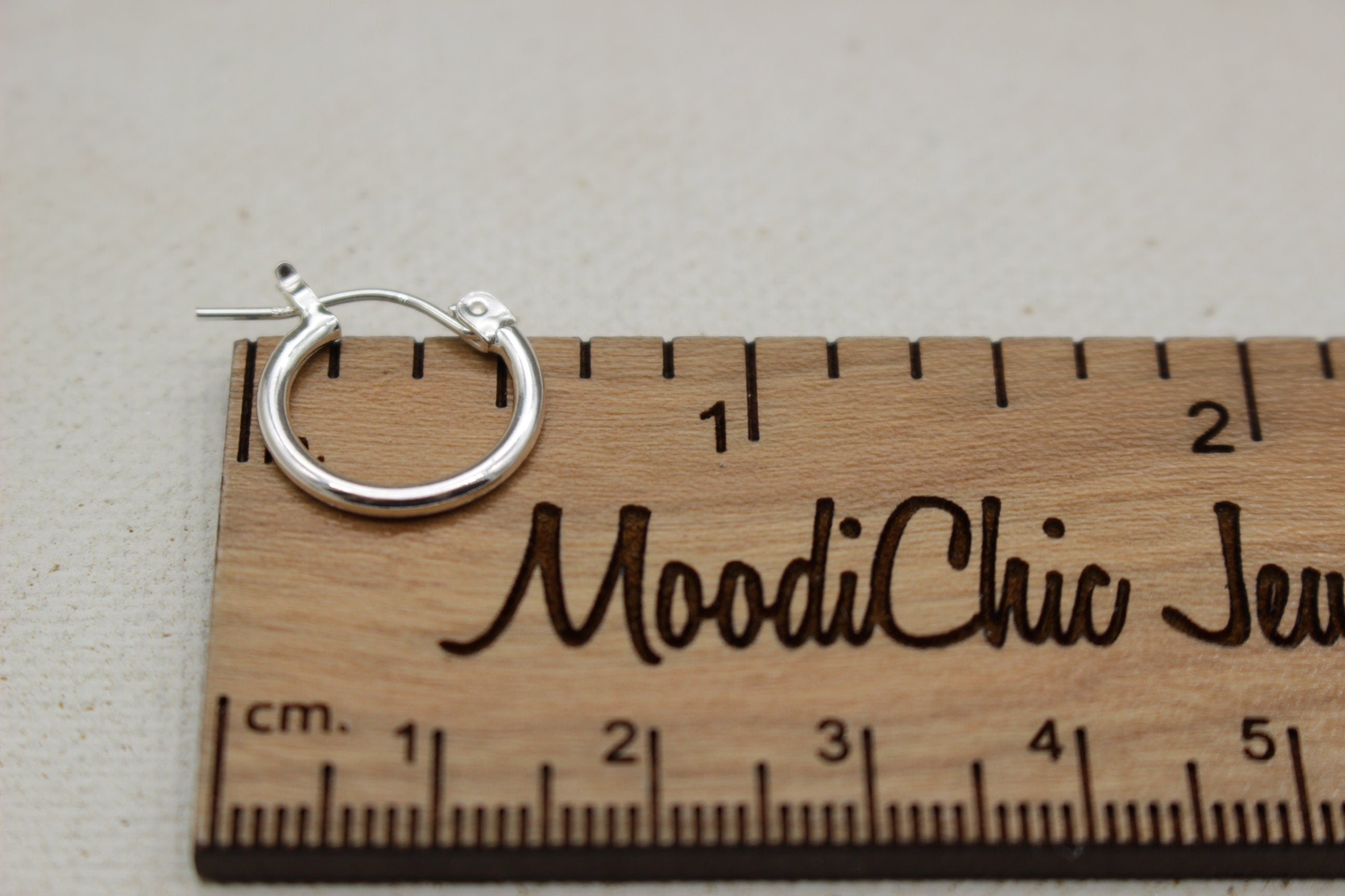 1/2 inch sterling silver hoop earrings